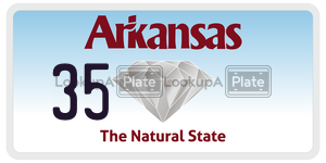 35  license plate in AR