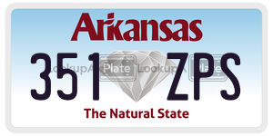 351ZPS  license plate in AR