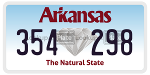 354298  license plate in AR