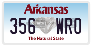 356WRO license plate in Arkansas