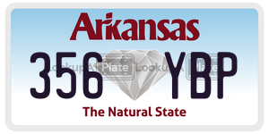 356YBP  license plate in AR
