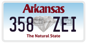 358ZEI  license plate in AR
