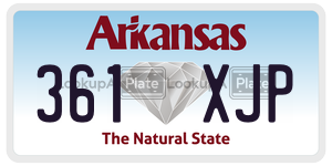 361XJP  license plate in AR