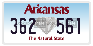 362561  license plate in AR