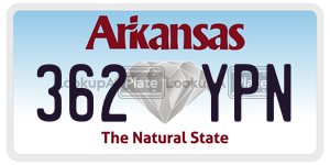 362YPN  license plate in AR