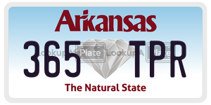 365TPR  license plate in AR