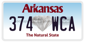 374WCA  license plate in AR