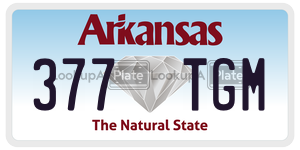 377TGM  license plate in AR
