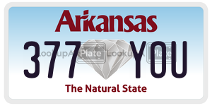 377YOU  license plate in AR