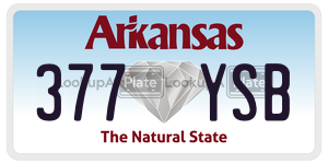 377YSB  license plate in AR
