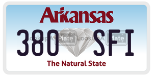380SFI  license plate in AR
