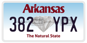 382YPX  license plate in AR