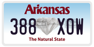 388XOW  license plate in AR