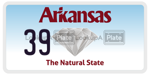 39  license plate in AR