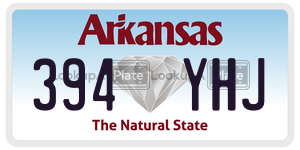 394YHJ  license plate in AR