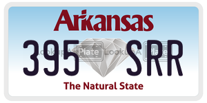 395SRR license plate in Arkansas