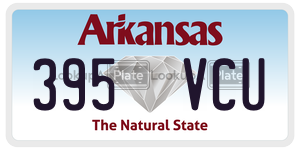 395VCU  license plate in AR