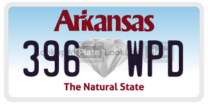 396WPD  license plate in AR