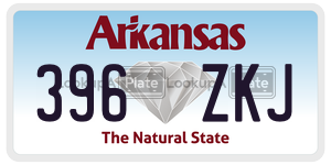 396ZKJ  license plate in AR