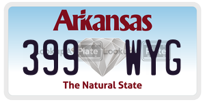 399WYG  license plate in AR