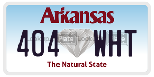 404WHT  license plate in AR