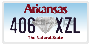 406XZL  license plate in AR