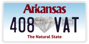 408VAT  license plate in AR