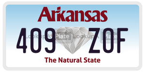 409ZOF  license plate in AR