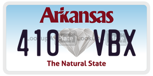 410VBX  license plate in AR