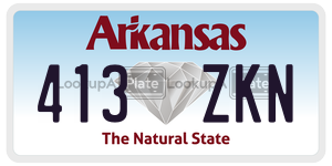 413ZKN  license plate in AR