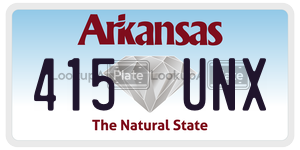 415UNX  license plate in AR
