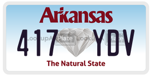 417YDV  license plate in AR