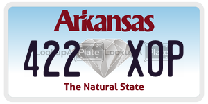 422XOP  license plate in AR