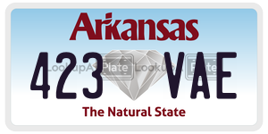 423VAE  license plate in AR