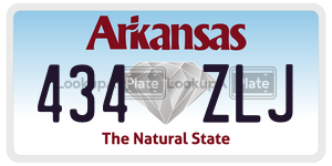 434ZLJ  license plate in AR