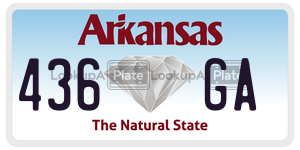 436GA  license plate in AR