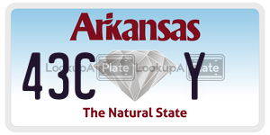 43CY  license plate in AR