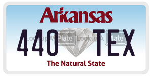 440TEX  license plate in AR