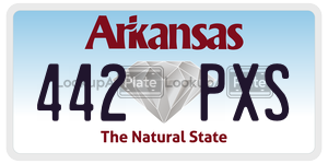 442PXS  license plate in AR
