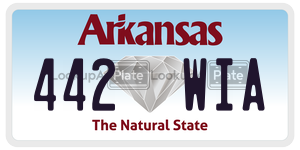 442WIA  license plate in AR
