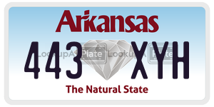 443XYH license plate in Arkansas