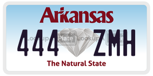 444ZMH license plate in Arkansas