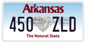 450ZLD  license plate in AR