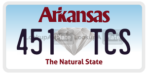 451TCS  license plate in AR