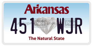 451WJR  license plate in AR