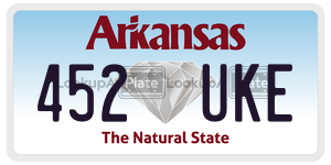 452UKE  license plate in AR