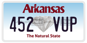 452VUP  license plate in AR
