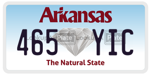 465YIC  license plate in AR
