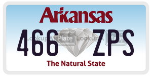 466ZPS  license plate in AR