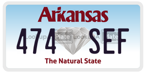 474SEF  license plate in AR